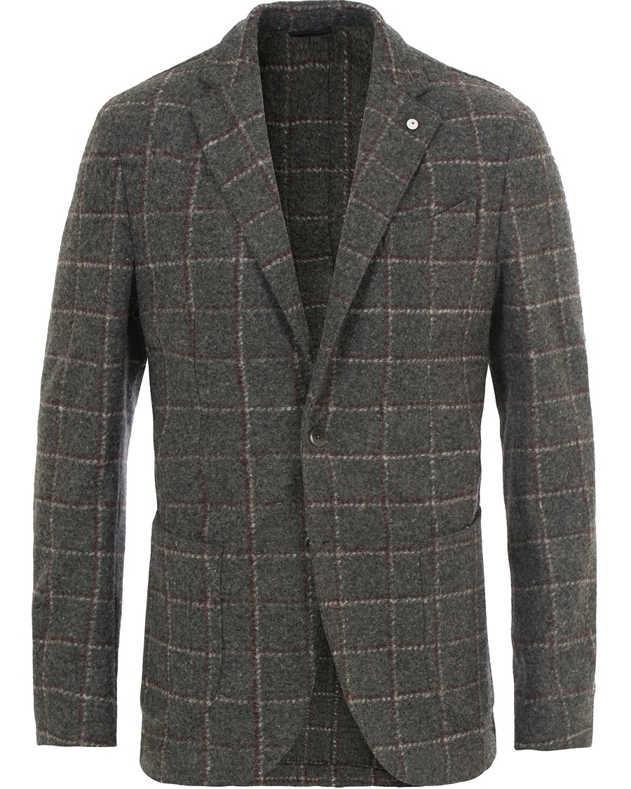  Jack Regular Wool Check Blazer Long Grey