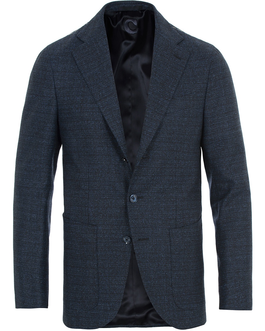  Structured Wool Blazer Navy