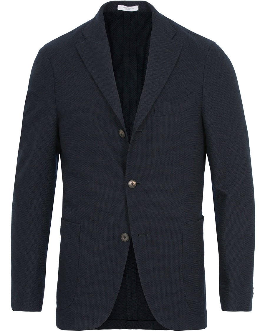  K Jacket Structured Wool Blazer Navy