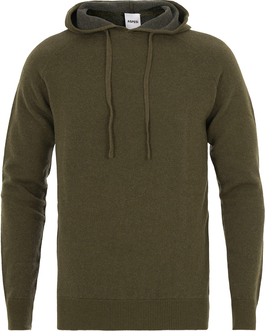  Wool Hoodie Moss Green