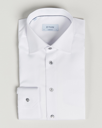 Herre |  | Eton | Contemporary Fit Signature Twill Shirt White