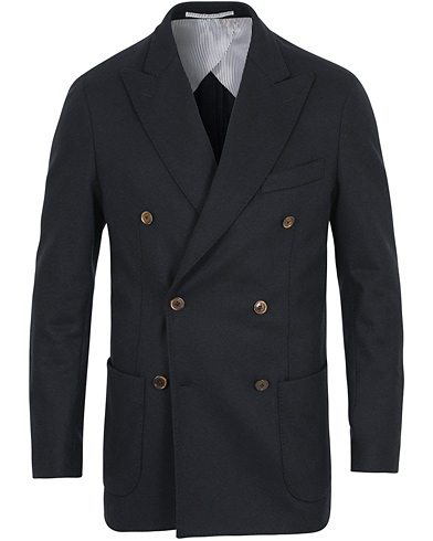  Double Breasted Wool Blazer Navy