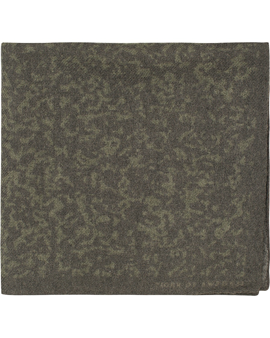  Ampthill Wool Pocket Square Green