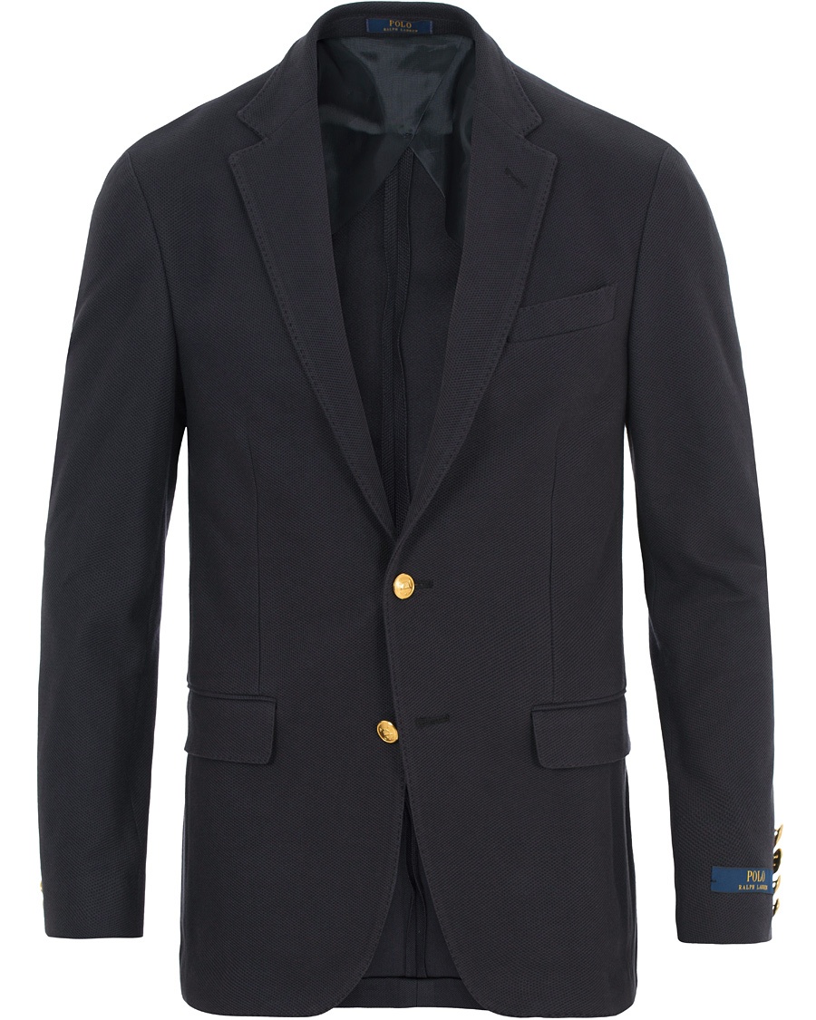  Knit Mesh Blazer Navy