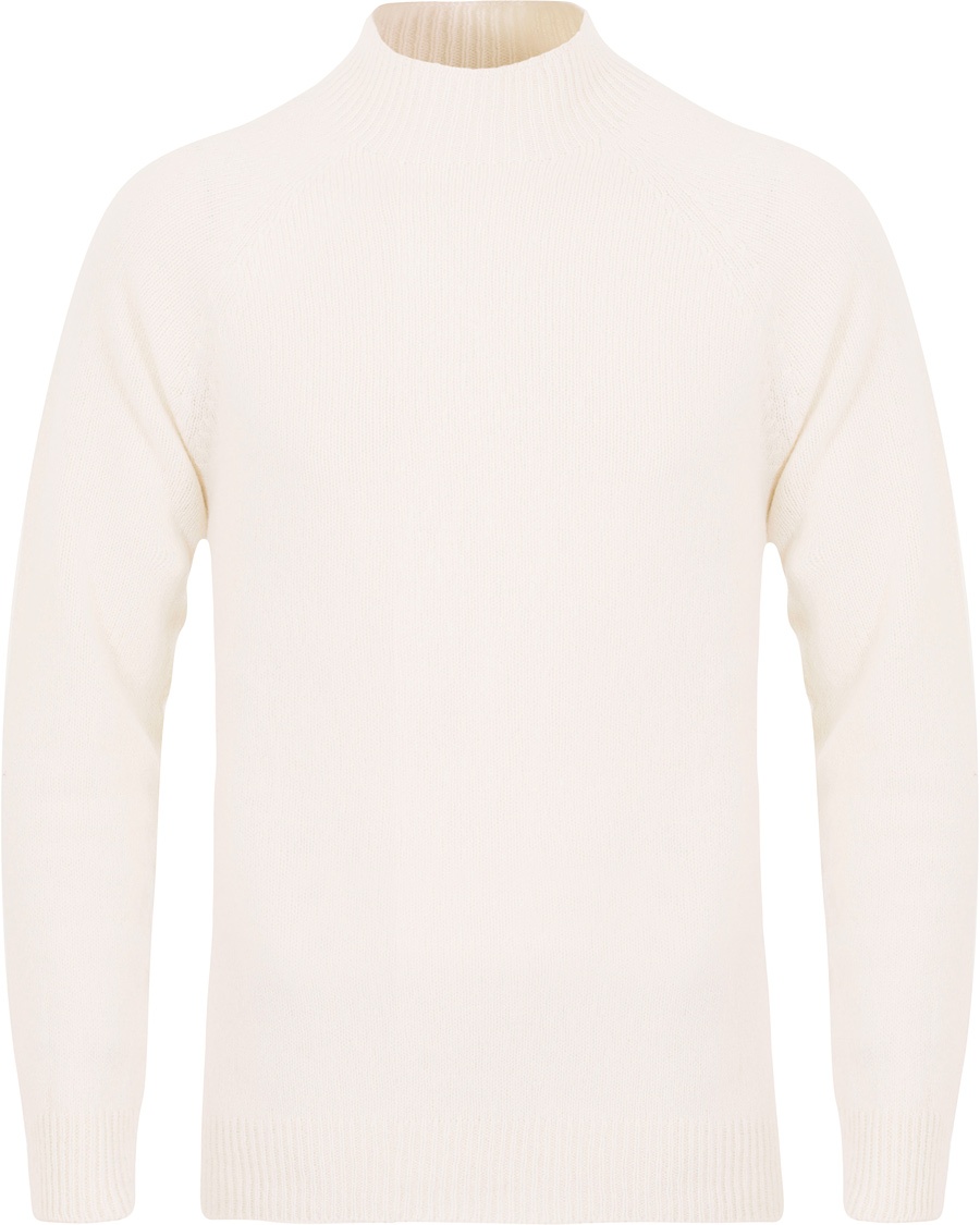  Lambswool Funnel Neck Ice White