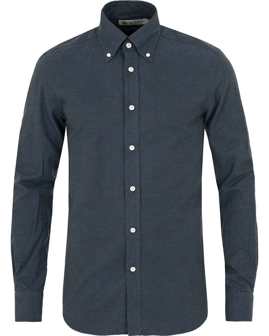  Bond Button Down Flannel Shirt Navy