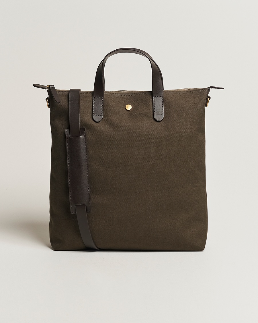 Herre | Totebags | Mismo | M/S Canvas Shopper Army/Dark Brown