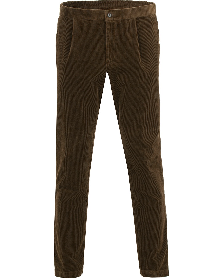  Denver Single Pleated Trousers Brown