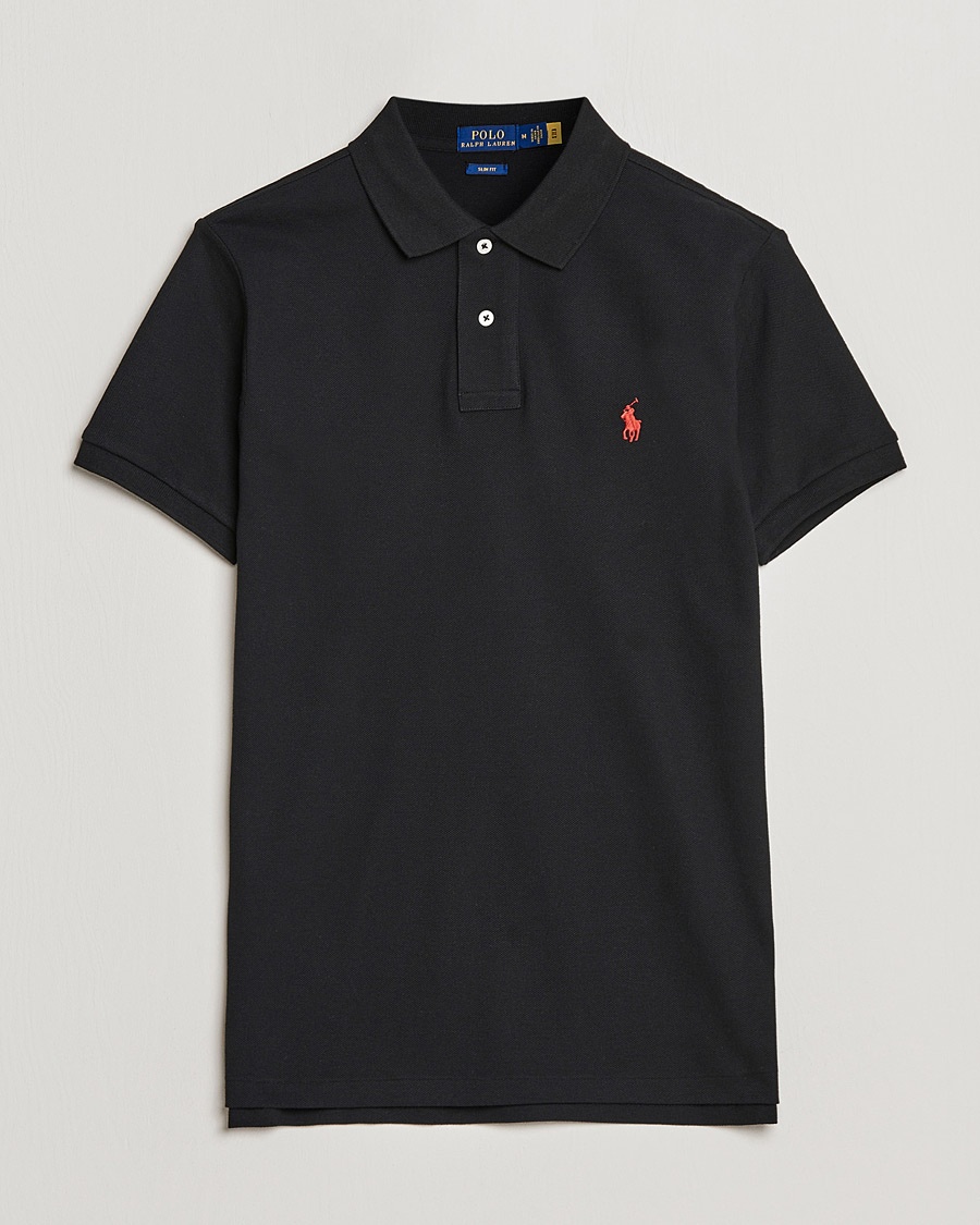 Polo Ralph Lauren Slim Fit Polo Polo Black – Svart