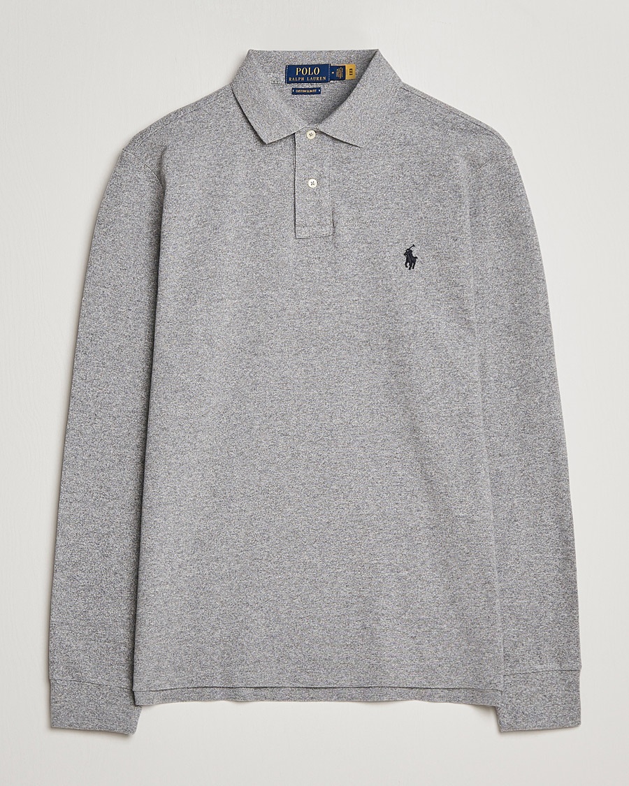 Herre | Pikéer | Polo Ralph Lauren | Custom Slim Fit Long Sleeve Polo Canterbury Heather
