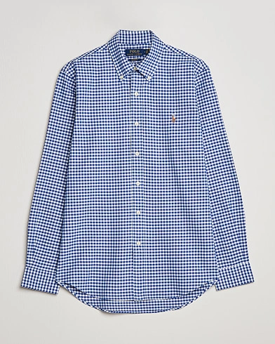 Herre | Polo Ralph Lauren | Polo Ralph Lauren | Custom Fit Oxford Gingham Shirt Blue/White