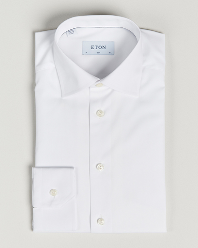 Herre | Festive | Eton | Slim Fit Poplin Shirt White