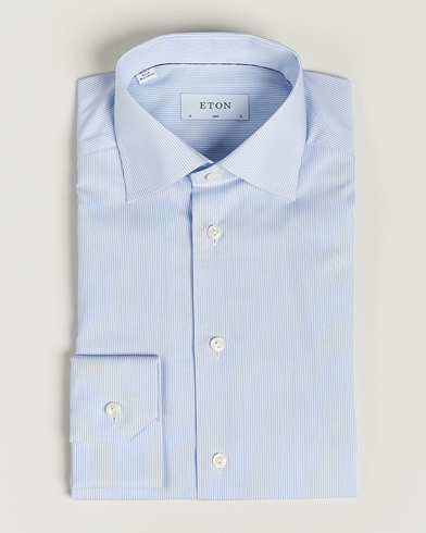 Businesskjorter |  Slim Fit Poplin Thin Stripe Shirt Blue/White