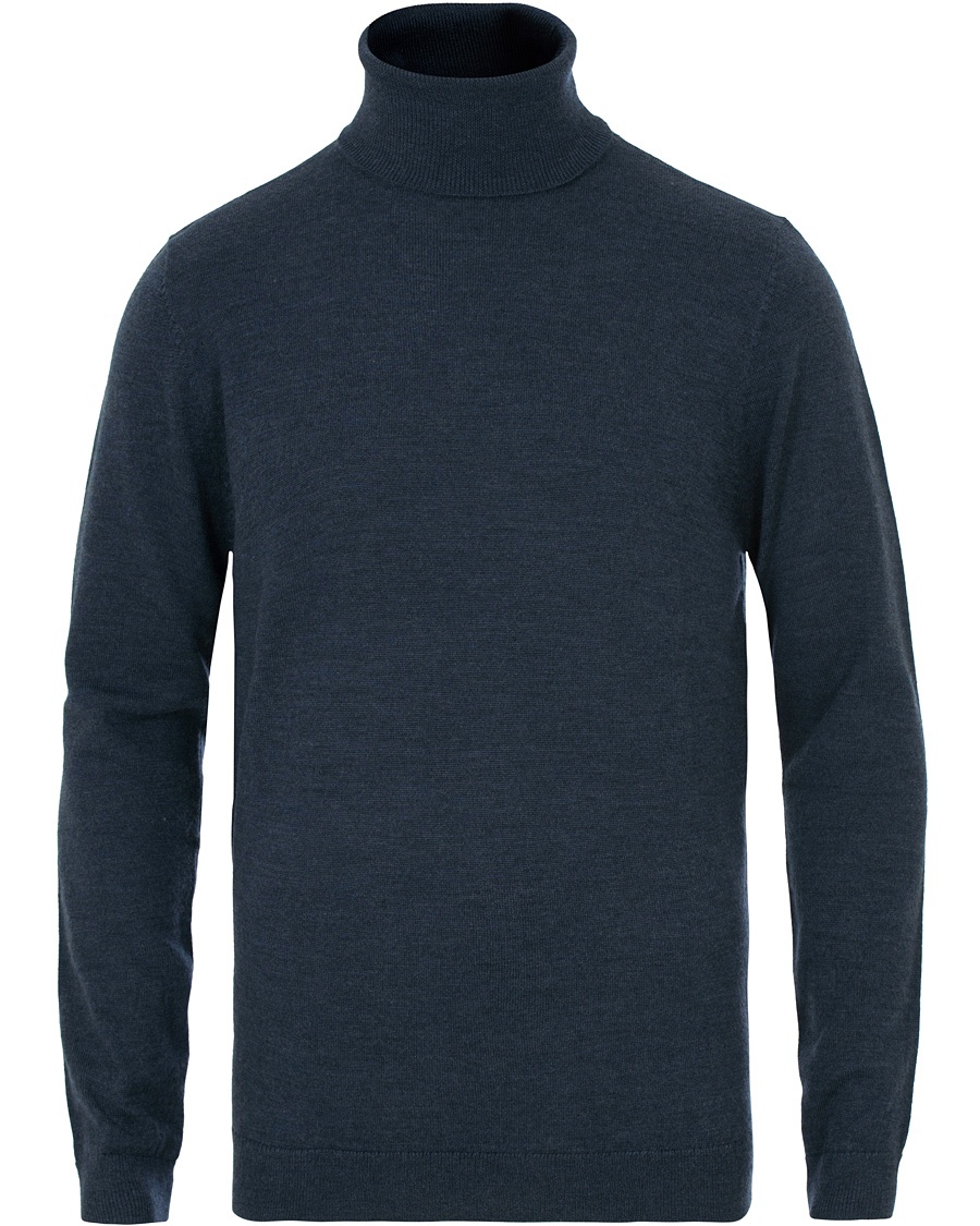  Merino Roll Neck Midnight Melange