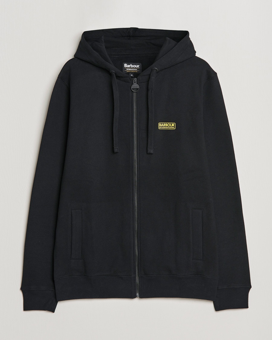 Herre | | Barbour International | Essential Full Zip Hoodie Black