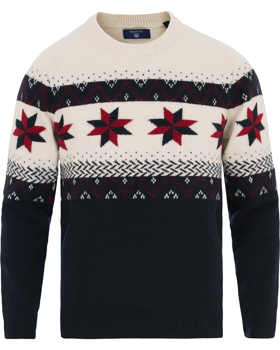  Fair Isle Christmas Crew Neck Navy