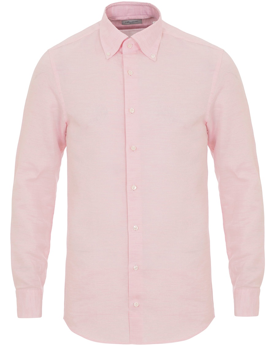  Cotton/Linen Button Down Shirt Pink
