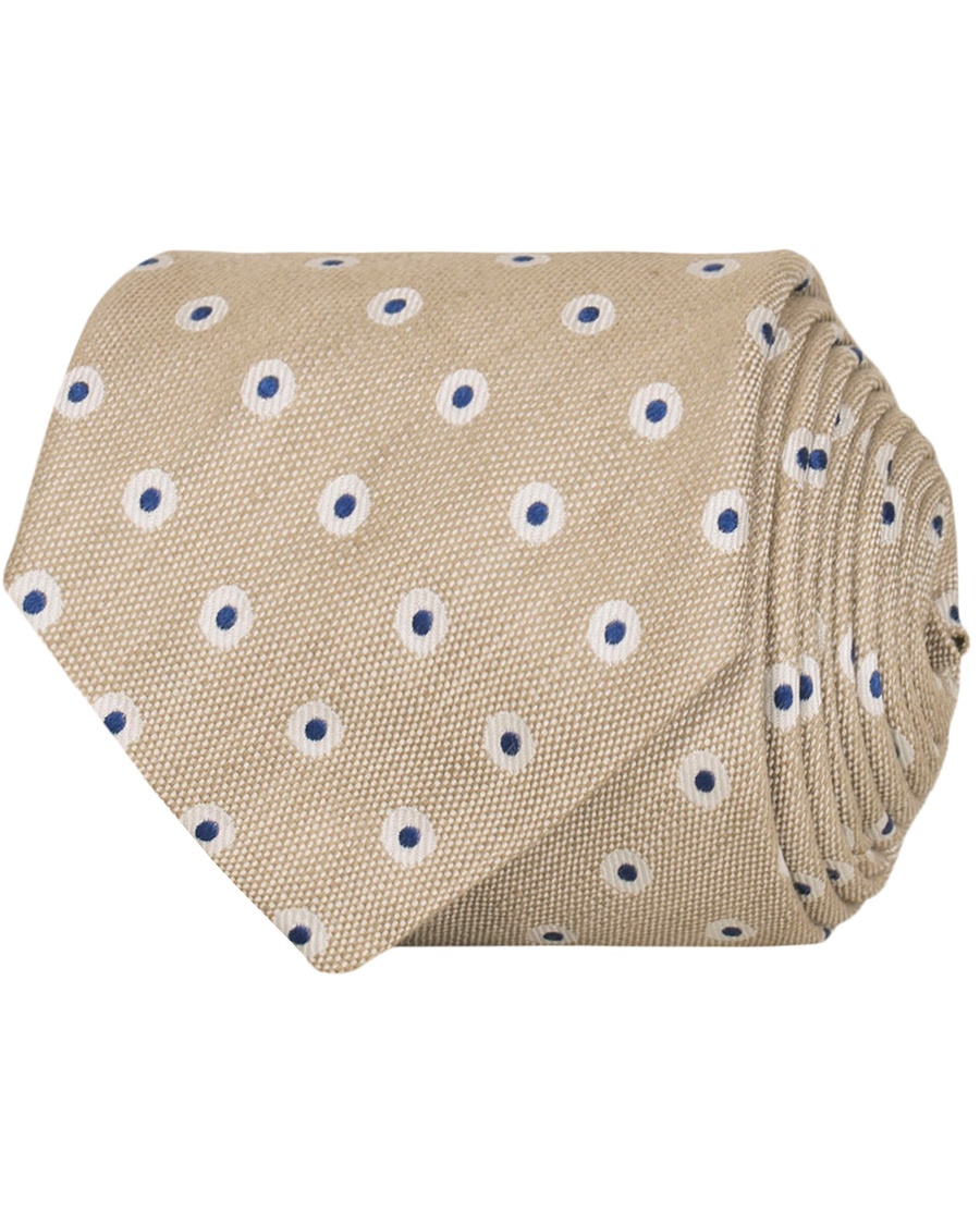  Silk Medallion 8 cm Tie Camel