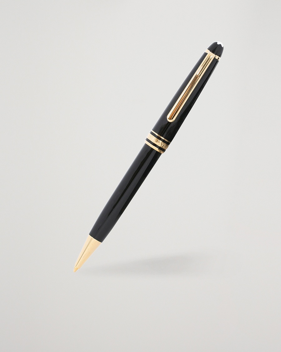 Montblanc 165 Meisterstück Mechanical Coated Classique Pencil Yellow Gold – Svart