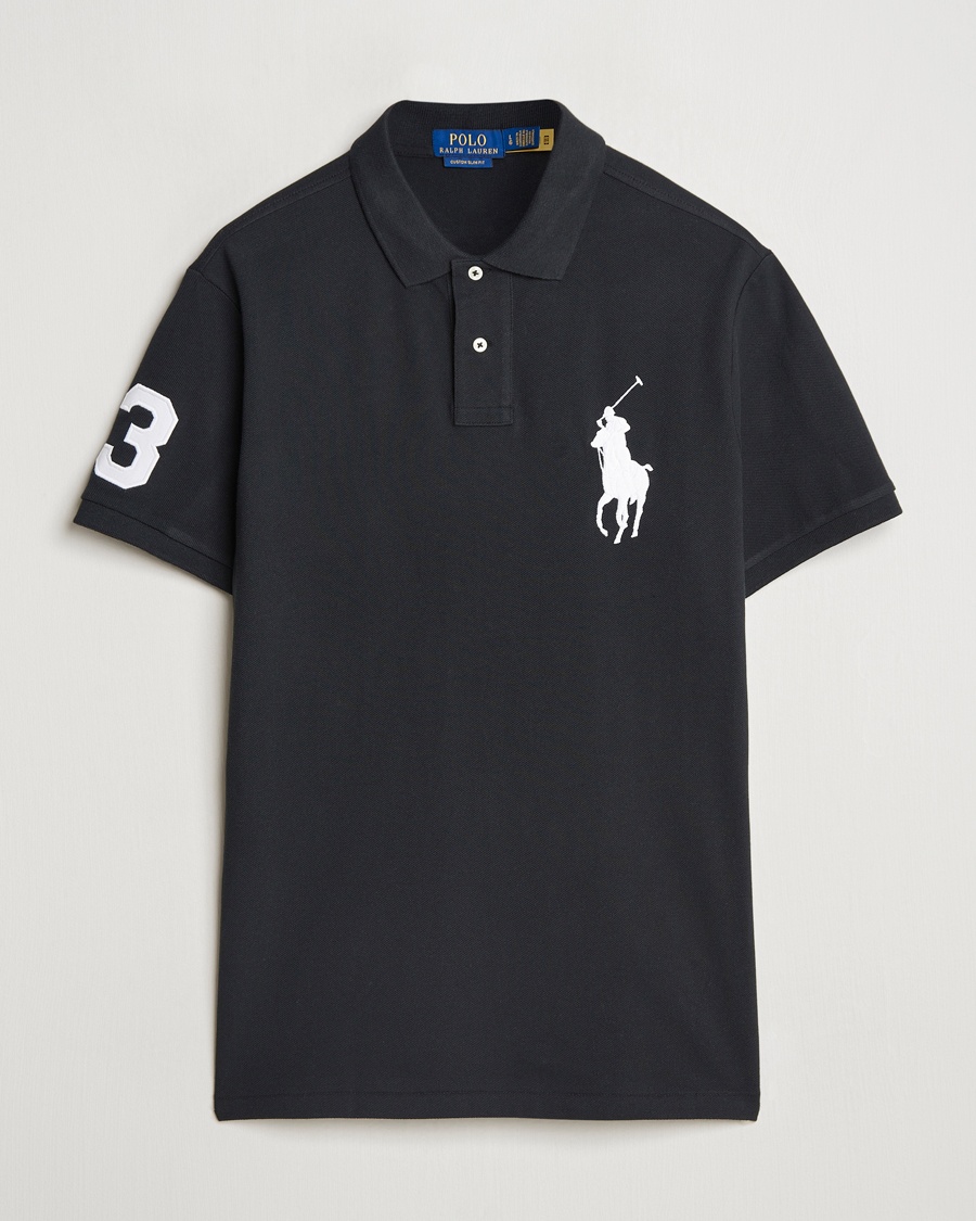 Polo Ralph Lauren Custom Fit Big Pony Polo Polo Black – Svart