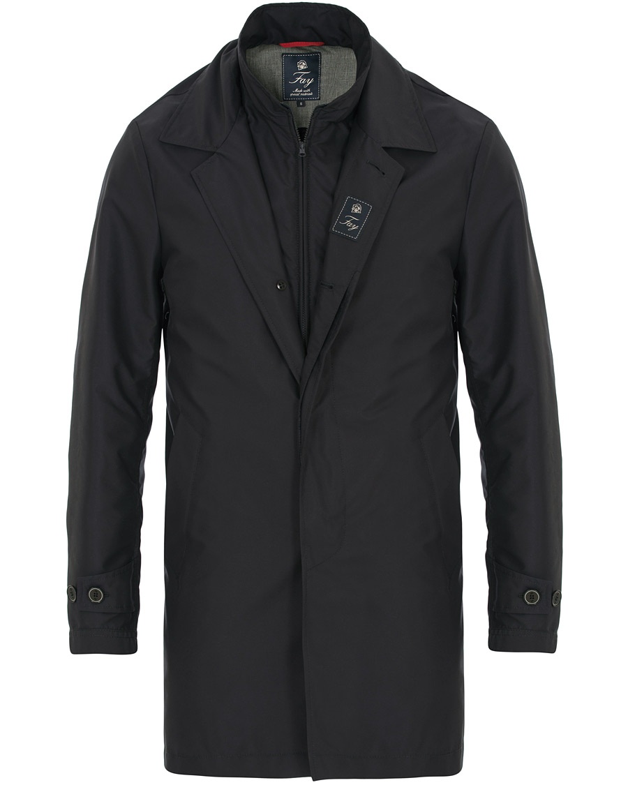  Morning Double Front Nylon Coat Navy