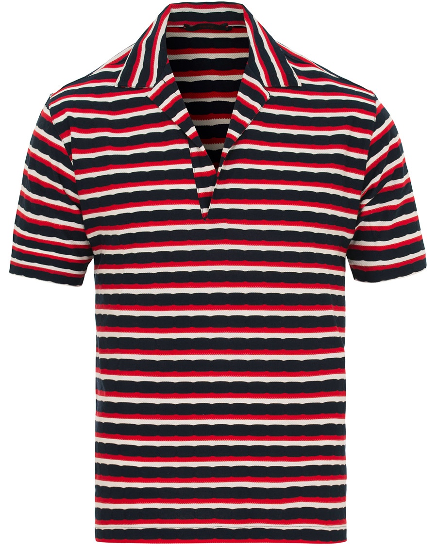  Paro Stripe Polo Red/Navy
