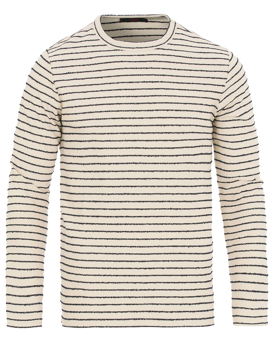  Milos Stripe Lightweight Sweatshirt Navy/White