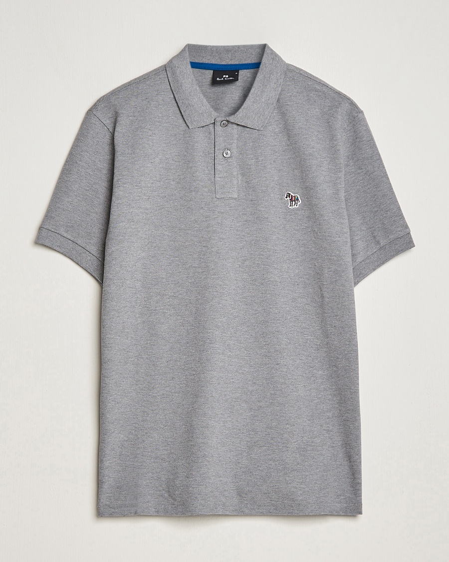 Herre | PS Paul Smith | PS Paul Smith | Regular Fit Zebra Polo Grey Melange