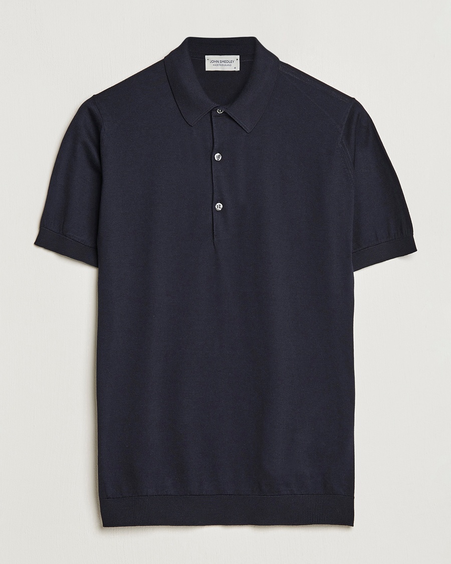 Herre | Pikéer | John Smedley | Adrian Slim Fit Sea Island Polo Navy