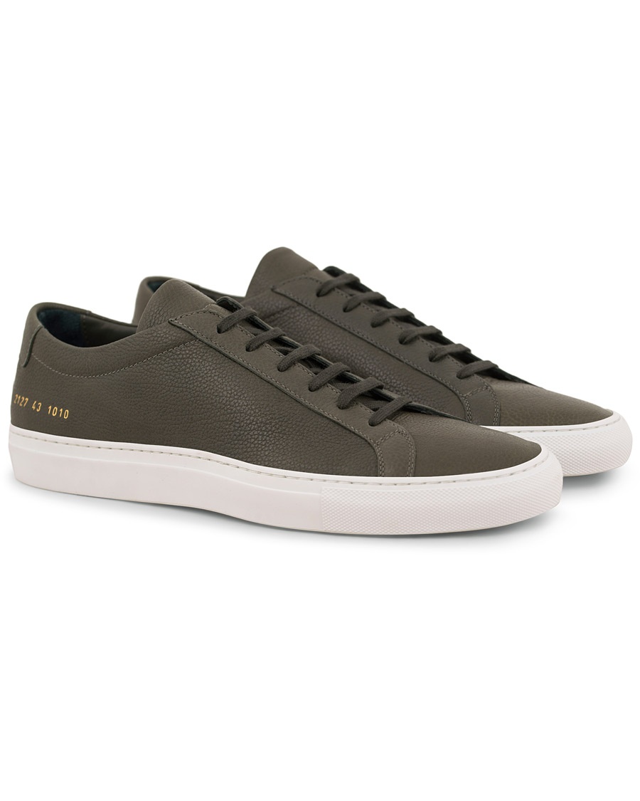  Achilles Grained Leather Sneakers Dark Olive