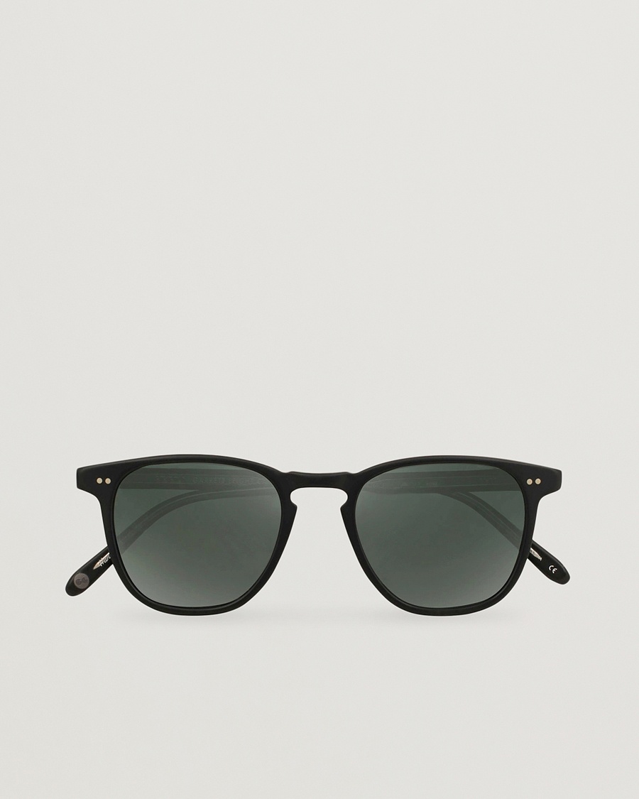 Herre | | Garrett Leight | Brooks 47 Sunglasses Matte Black/Blue Smoke Polarized