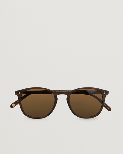Herre | Buede solbriller | Garrett Leight | Kinney 49 Sunglasses Matte Brandy Tortoise/Brown Polarized