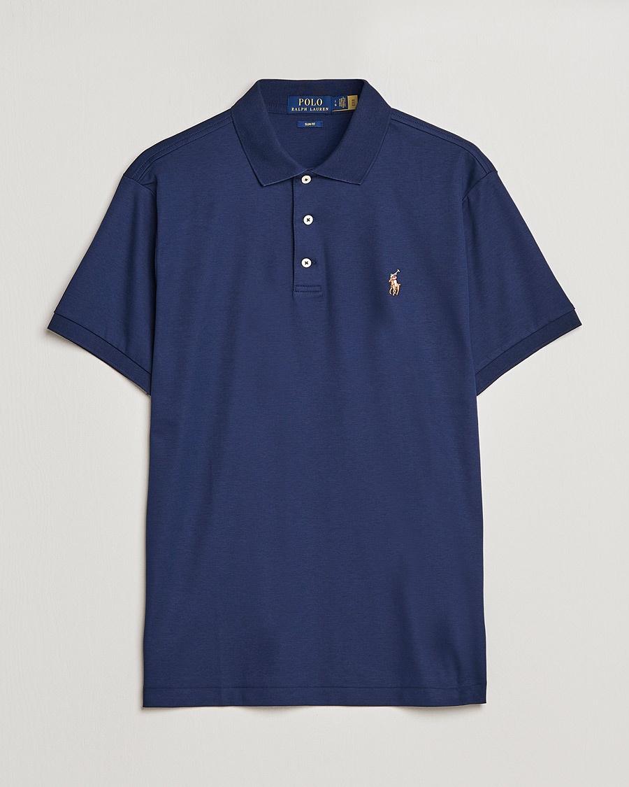 Slim Fit Pima Cotton Polo Refined Navy