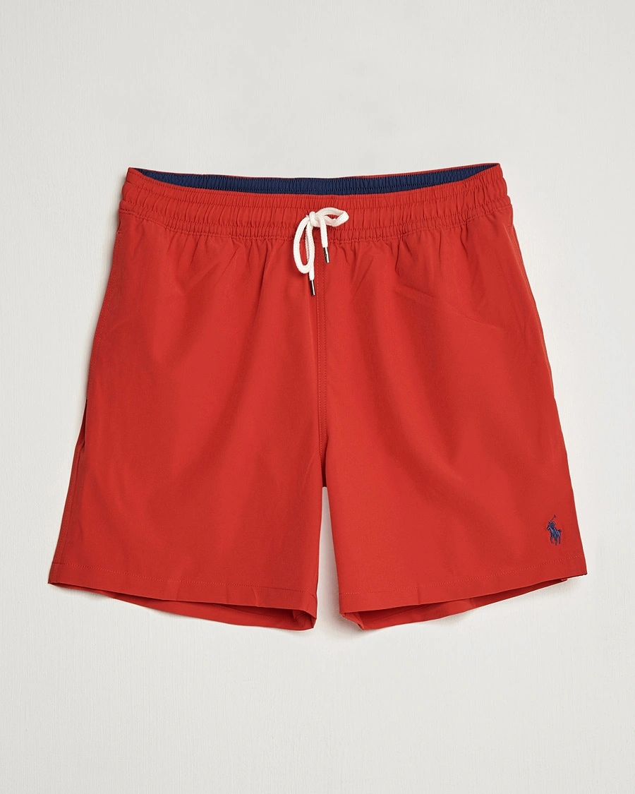 Polo Ralph Lauren Traveler Boxer Swim Shorts RL Red – Rød