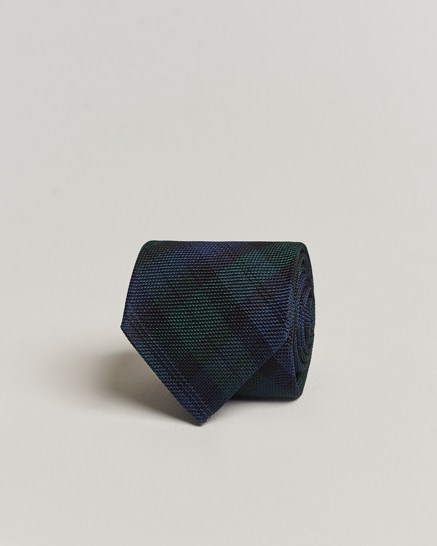  Silk Fine Grenadine Handrolled 8 cm Tie Blackwatch