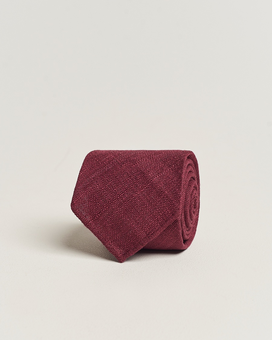  Tussah Silk Handrolled 8 cm Tie Plum