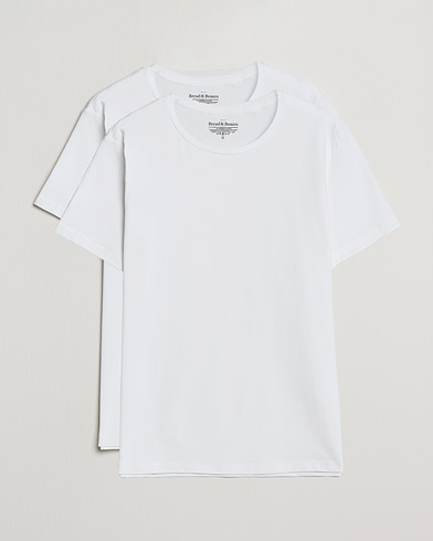 Herre | T-Shirts | Bread & Boxers | 2-Pack Crew Neck Tee White