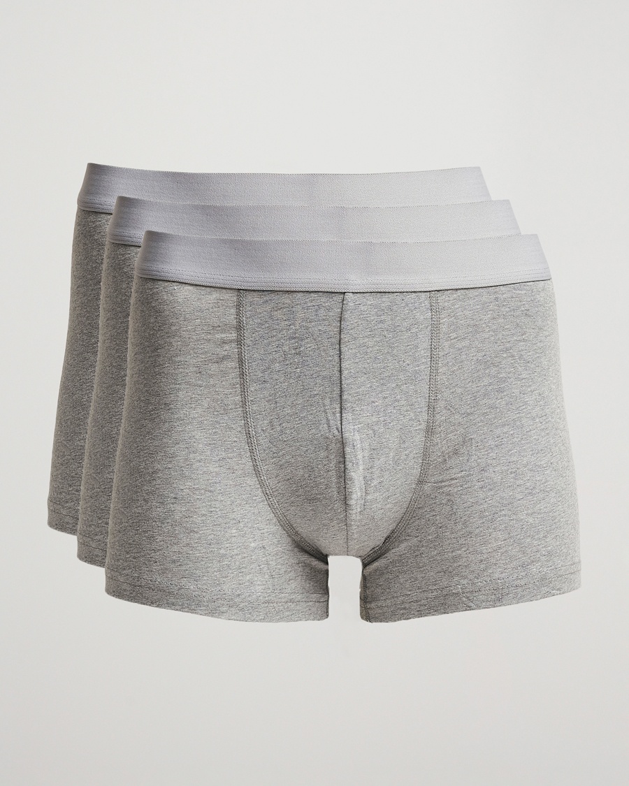 Bread & Boxers 3-Pack Boxer Brief Grey Melange – Grå