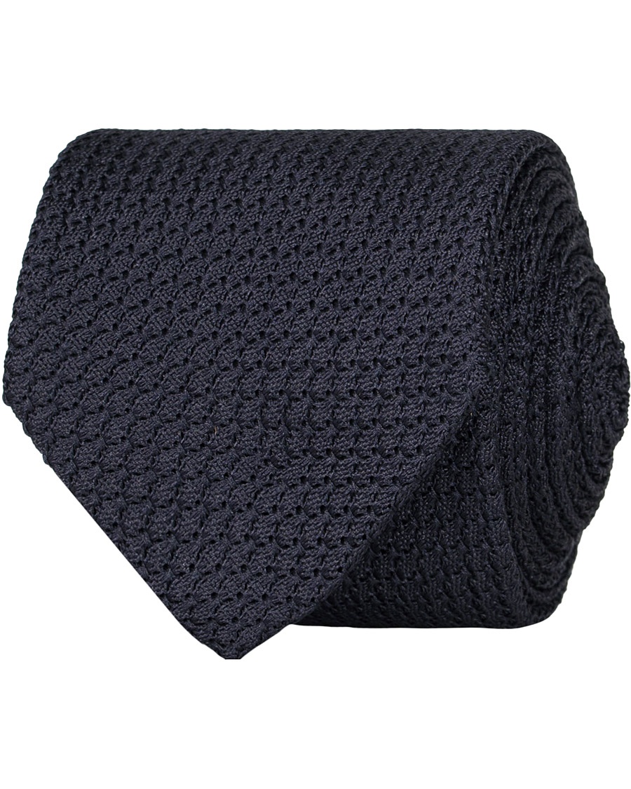  Silk/Grenadine 8 cm Tie Navy