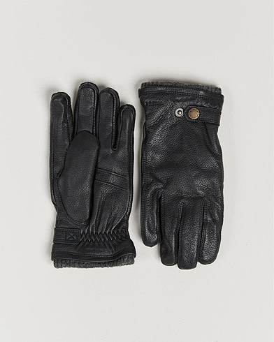 Herre | Hansker | Hestra | Utsjö Fleece Liner Buckle Elkskin Glove Black