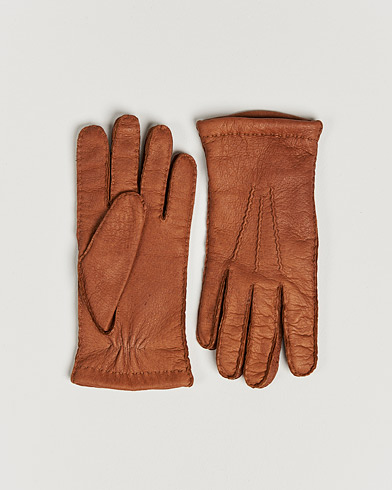 Herre |  | Hestra | Peccary Handsewn Cashmere Glove Cork