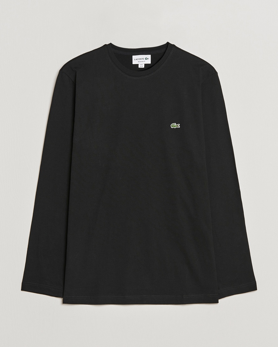 Herre | Langermede t-shirts | Lacoste | Long Sleeve Crew Neck T-Shirt Black