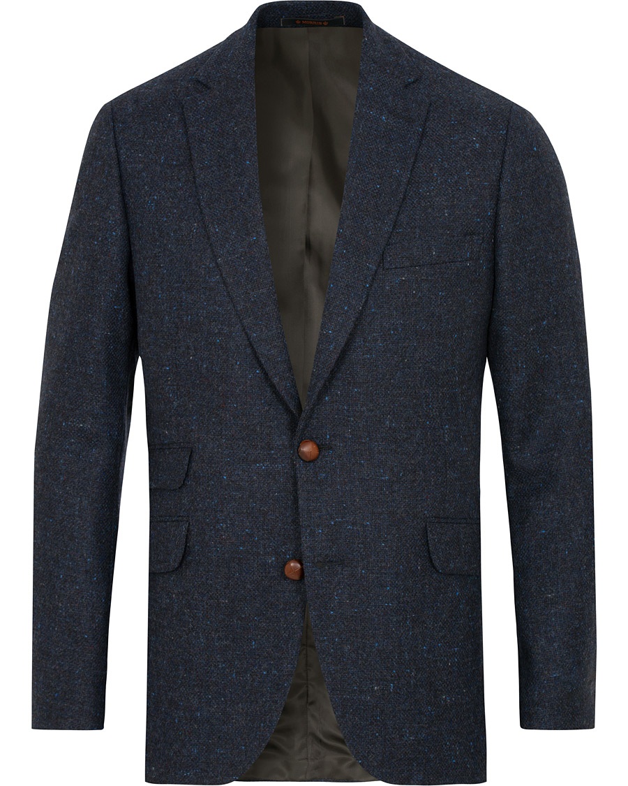  Harris Tweed Donegal Blazer Navy