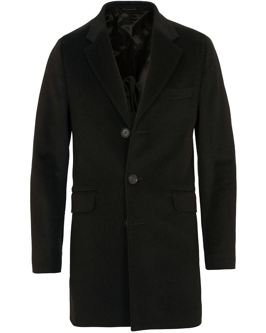  Saks Wool/Cashmere Coat Black