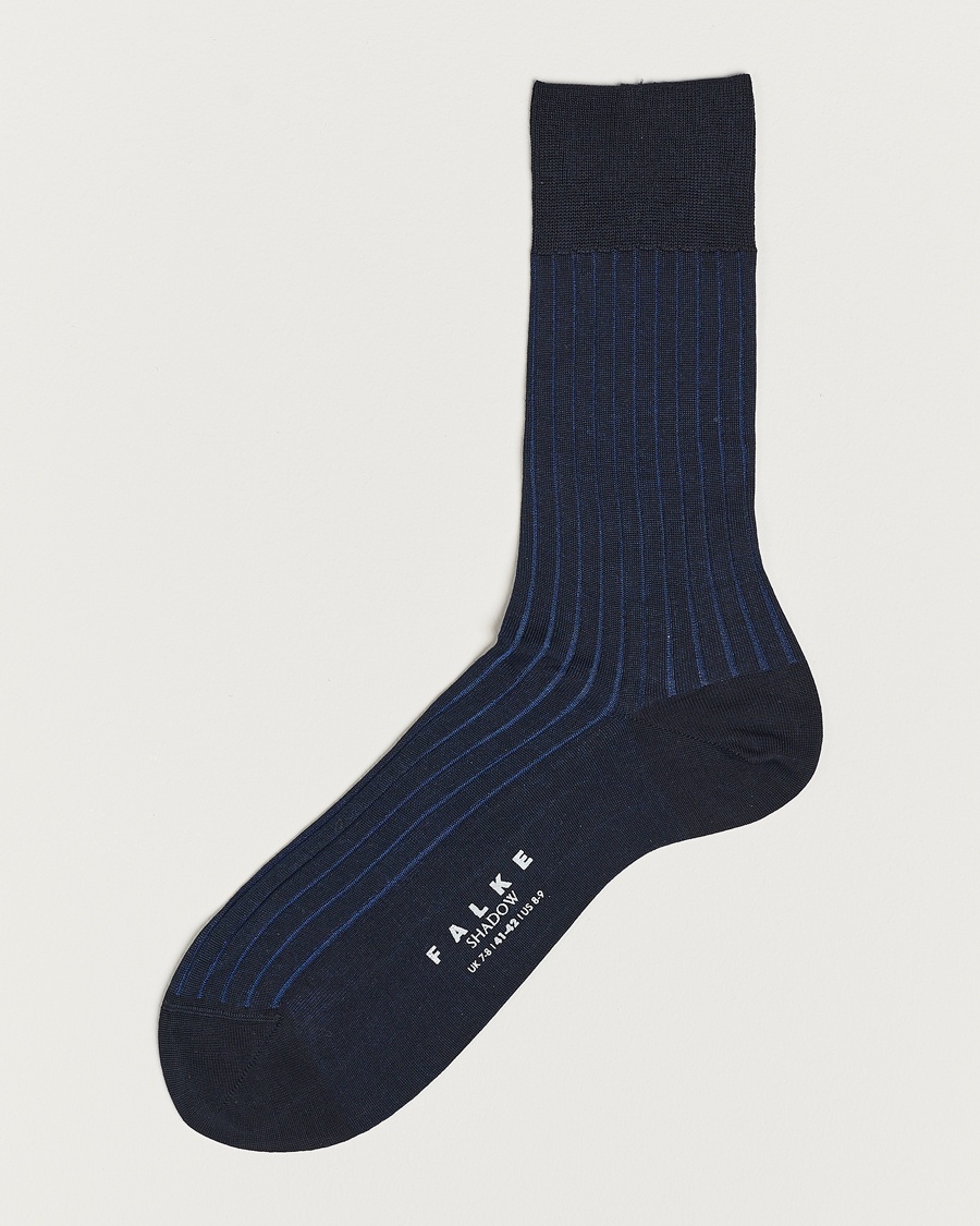 Falke Shadow Stripe Sock Navy – Blå