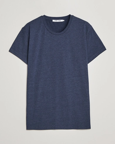 Herre | Kortermede t-shirts | Samsøe & Samsøe | Kronos Crew Neck Tee Blue Iris Melange