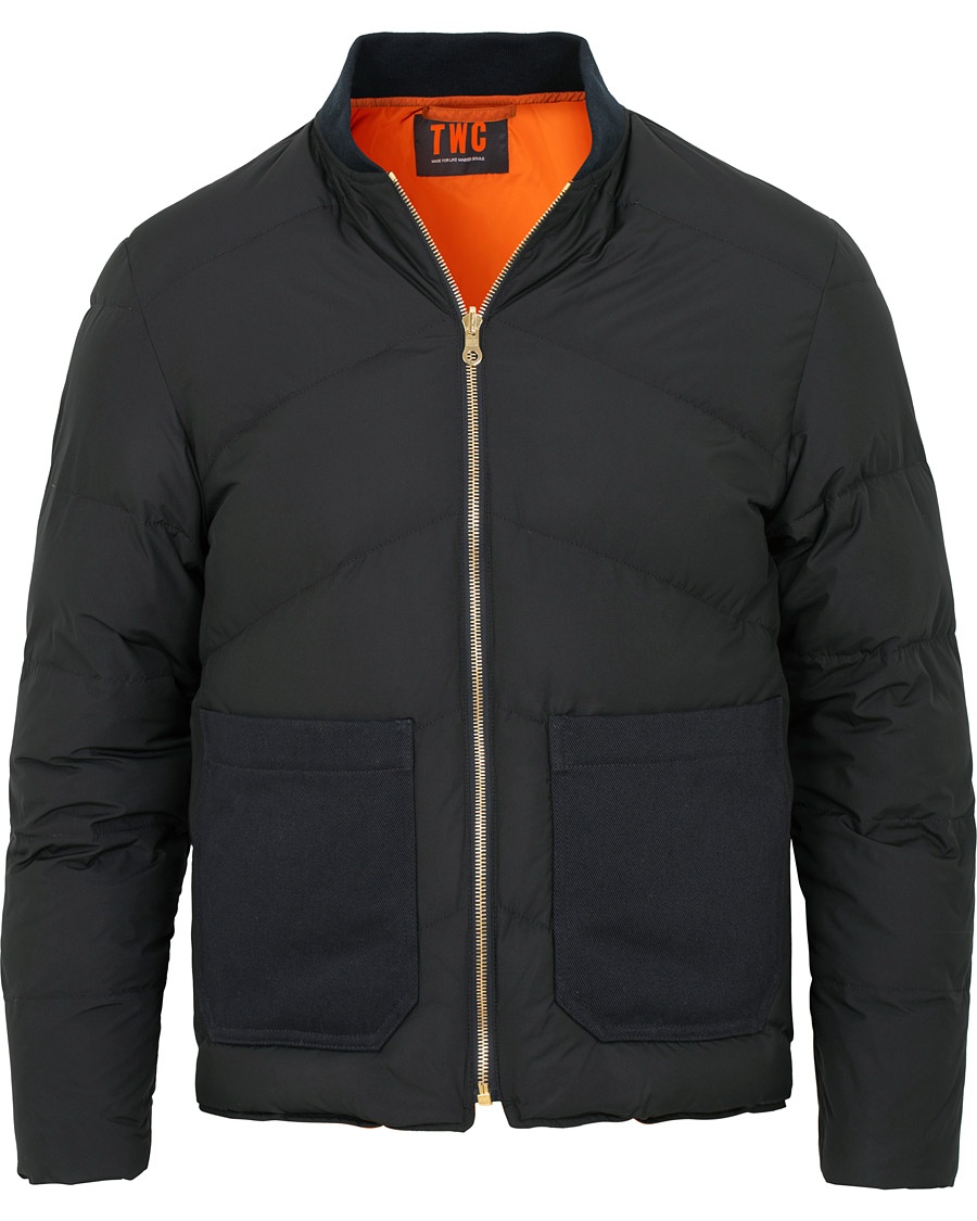 The Workers Club Reversible Down Filled Bomber NavyOrange Navy Reversable Down | Haust Collection | Dunjakker | Miinto.no
