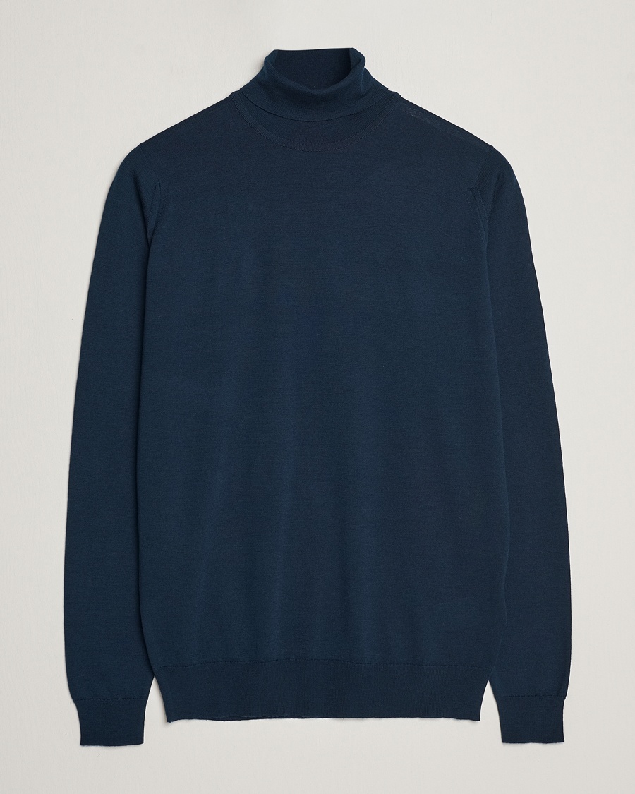 Herre | Pologensere | John Smedley | Cherwell Extra Fine Merino Rollneck Orion Green