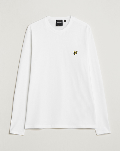 Herre | Langermede t-shirts | Lyle & Scott | Plain Long Sleeve Cotton Tee White