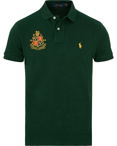  Custom Slim Fit Crest Polo College Green